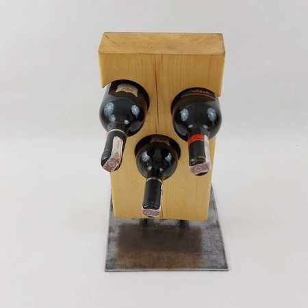 Stojak na wina (3 butelki) kolor jasna sosna