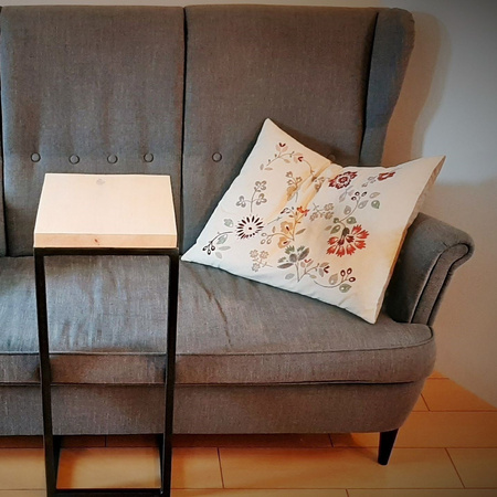 Stolik kawowy metal + drewno