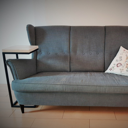 Stolik kawowy metal + drewno