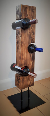 Stojak na 3 wina - podstawa metalowa (kwadrat)